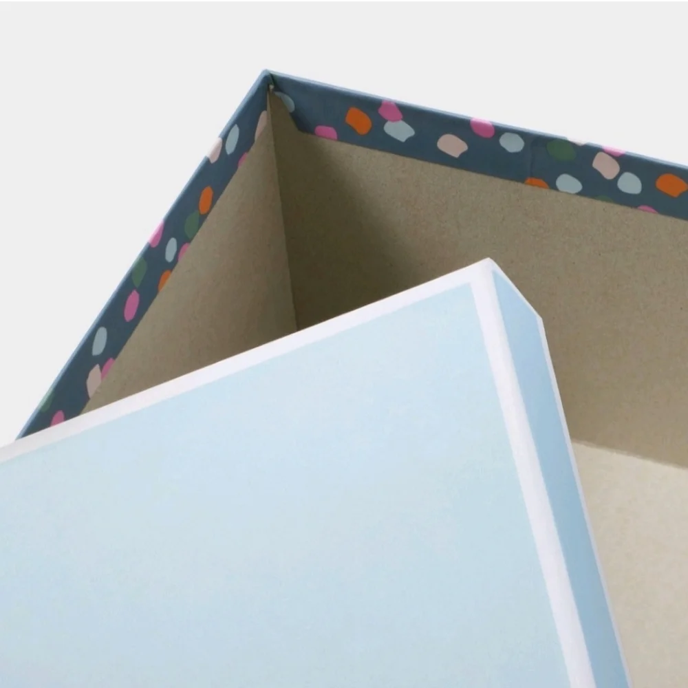 Spritz Polka Dot Gift Box 10 x 10 x 4.5 Square With Gift Wrap Tissue Paper